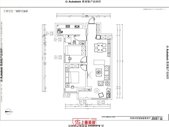 东南智汇城94平新中式风格平面布局图