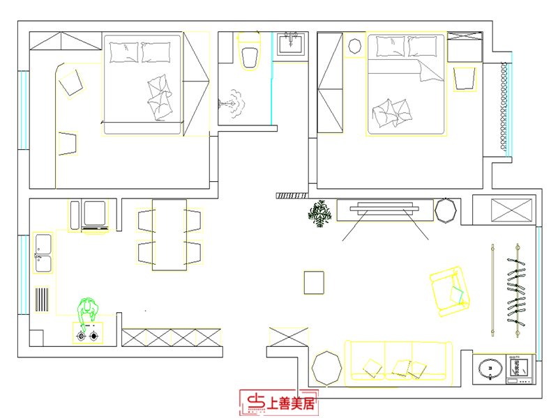 金盛悦府92平现代风格