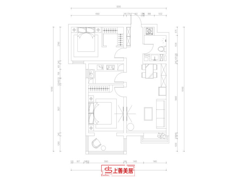 幸福城/88㎡/现代轻奢