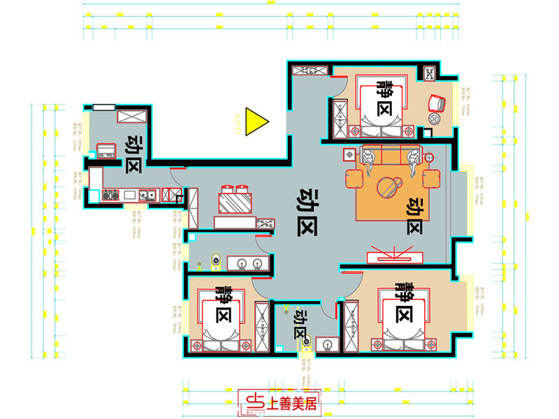 帝王国际/120㎡/新中式